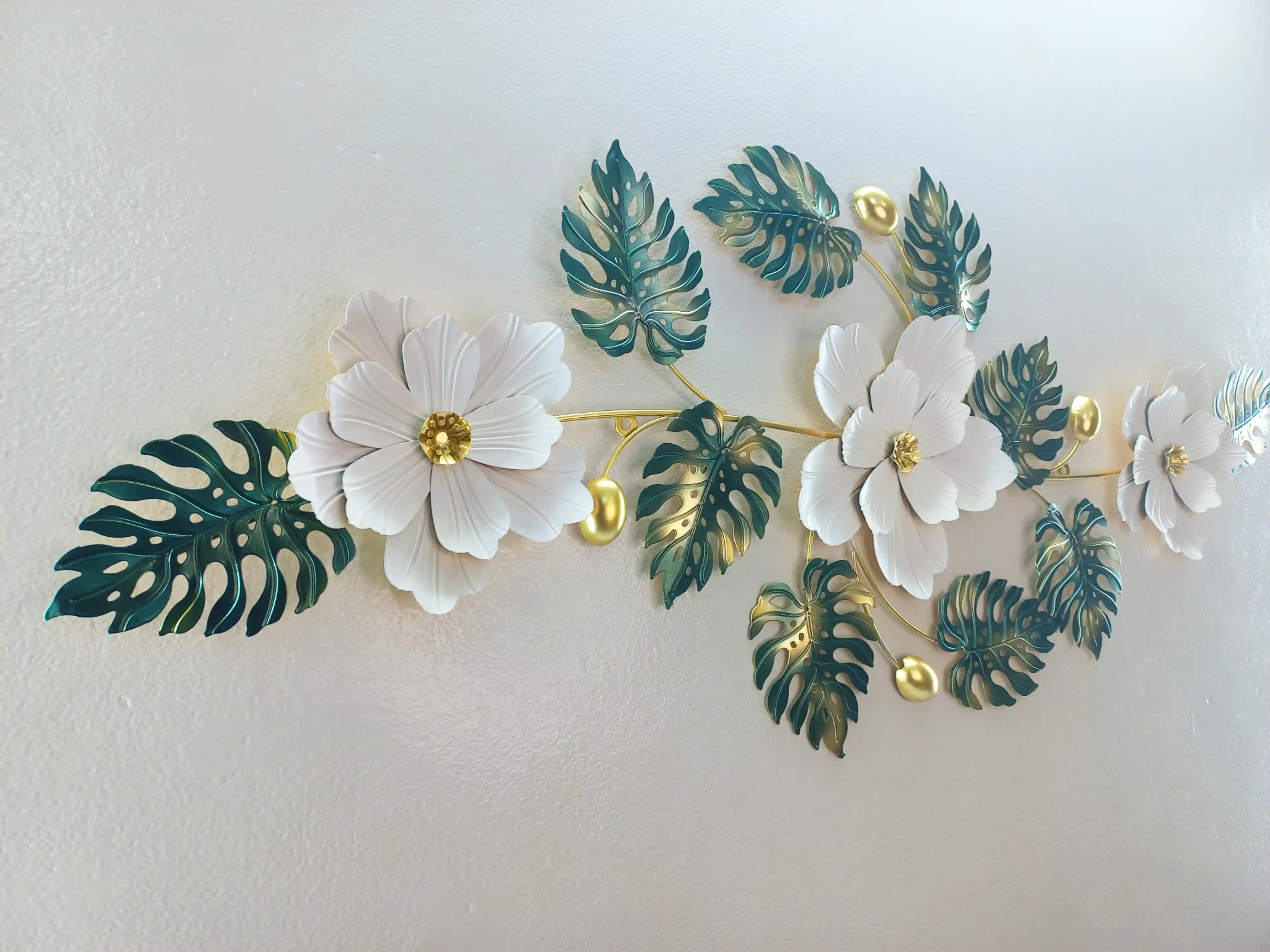 Luxury Metal Leaf Decorative Wall Art - 17649