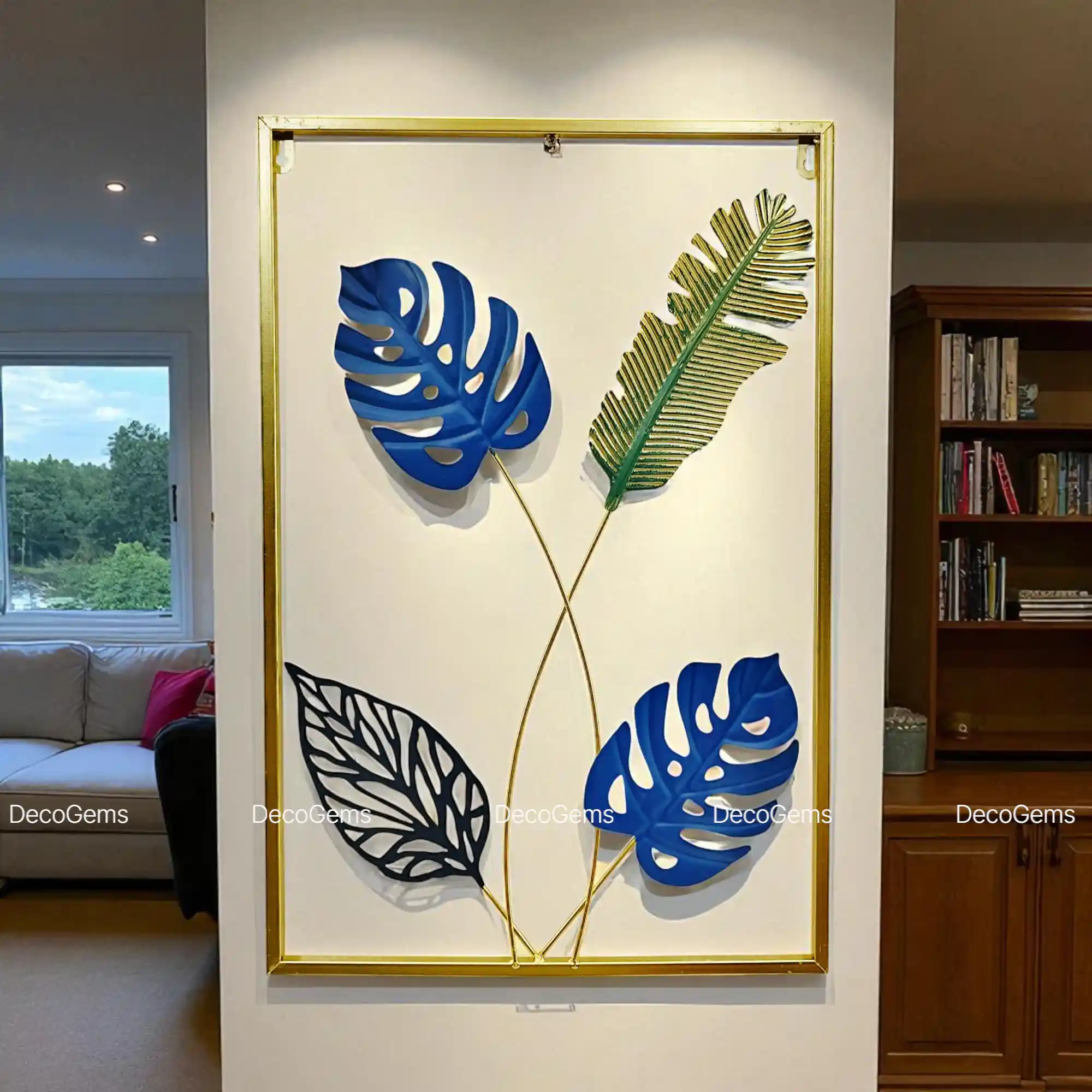 Metal Leaf Decorative Wall Art-